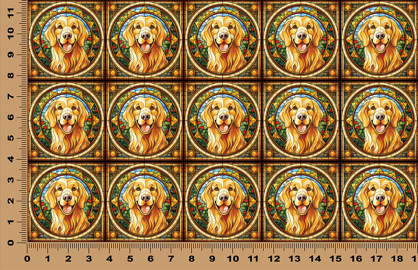 DecoCraft - Scenic Elevated Texture Tiles - Golden Retriever