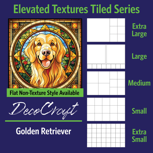 DecoCraft - Scenic Elevated Texture Tiles - Golden Retriever