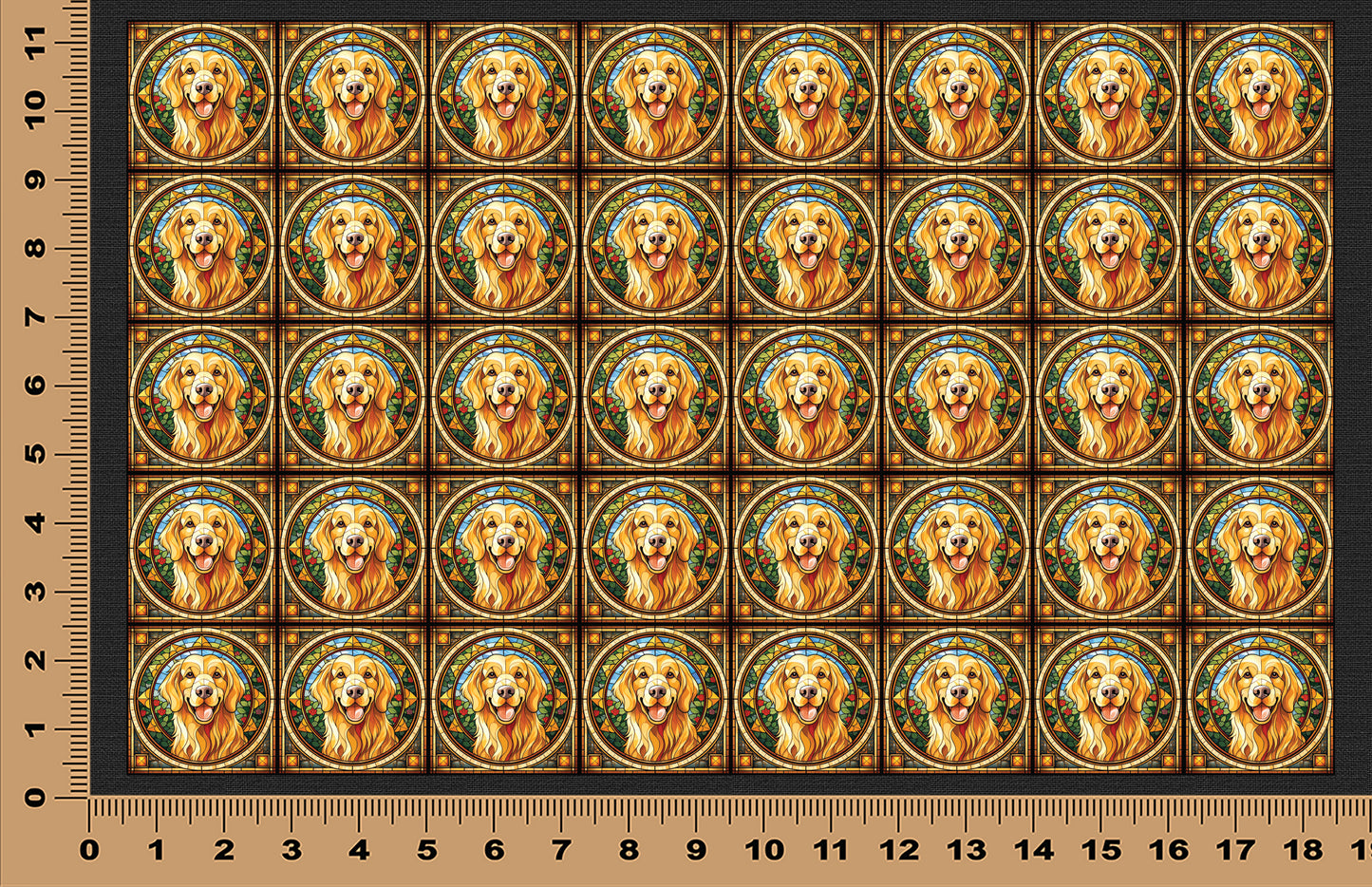 DecoCraft - Scenic Elevated Texture Tiles - Golden Retriever