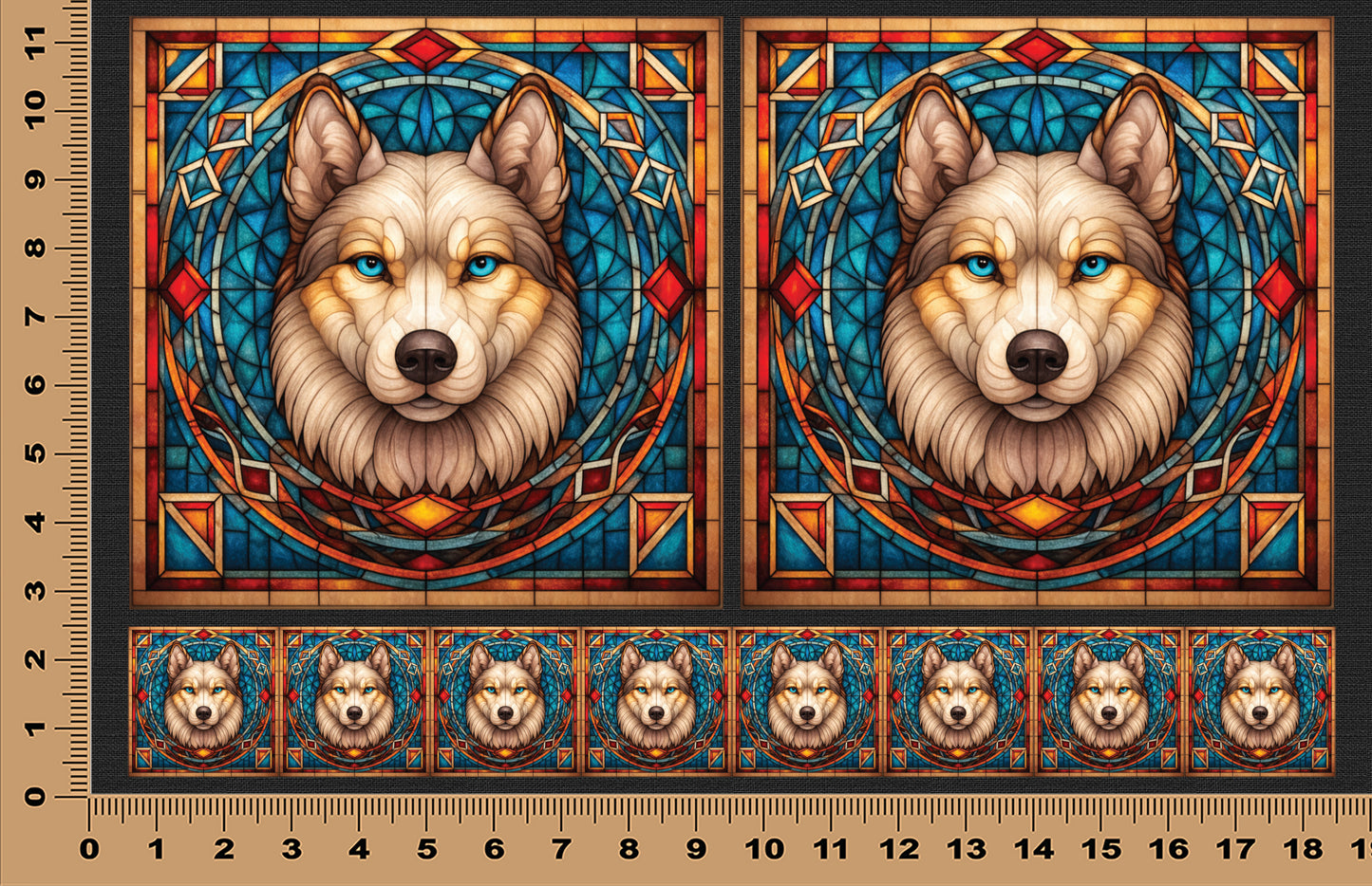 DecoCraft - Scenic Elevated Texture Tiles - Gray Wolf
