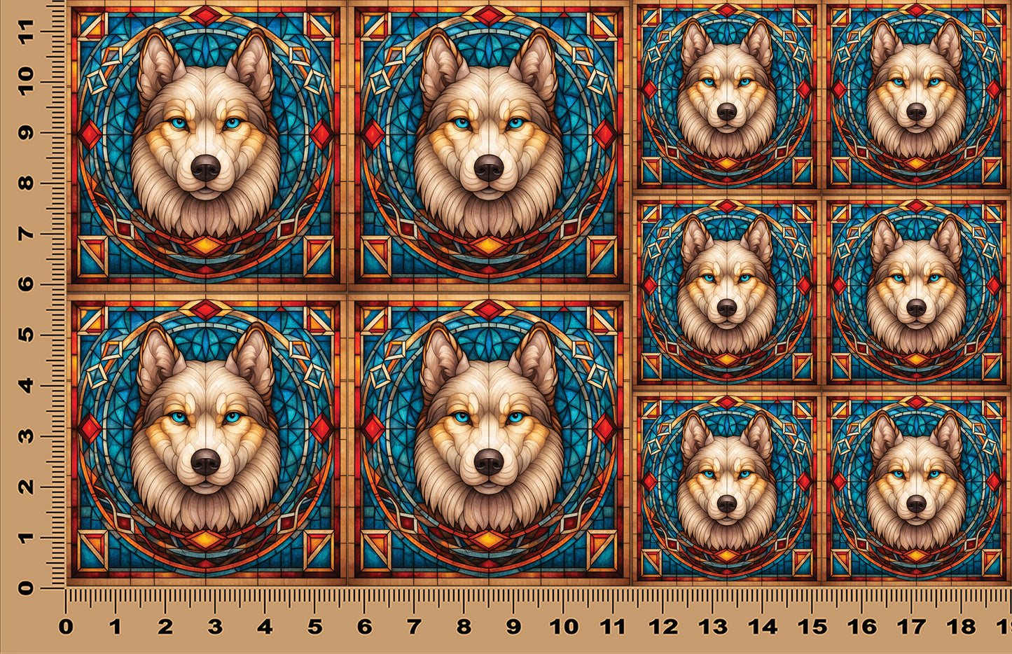 DecoCraft - Scenic Elevated Texture Tiles - Gray Wolf