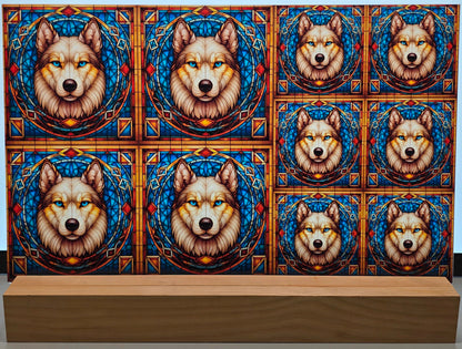 DecoCraft - Scenic Elevated Texture Tiles - Gray Wolf