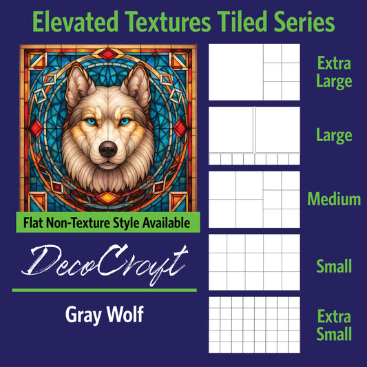 DecoCraft - Scenic Elevated Texture Tiles - Gray Wolf