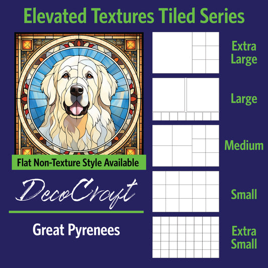 DecoCraft - Scenic Elevated Texture Tiles - Great Pyrenees