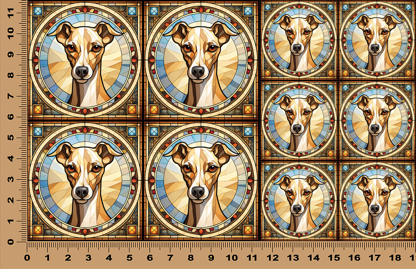 DecoCraft - Scenic Elevated Texture Tiles - Italian Greyhound
