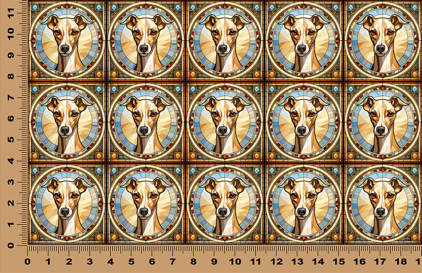 DecoCraft - Scenic Elevated Texture Tiles - Italian Greyhound