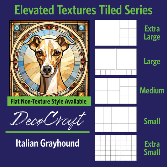 DecoCraft - Scenic Elevated Texture Tiles - Italian Greyhound