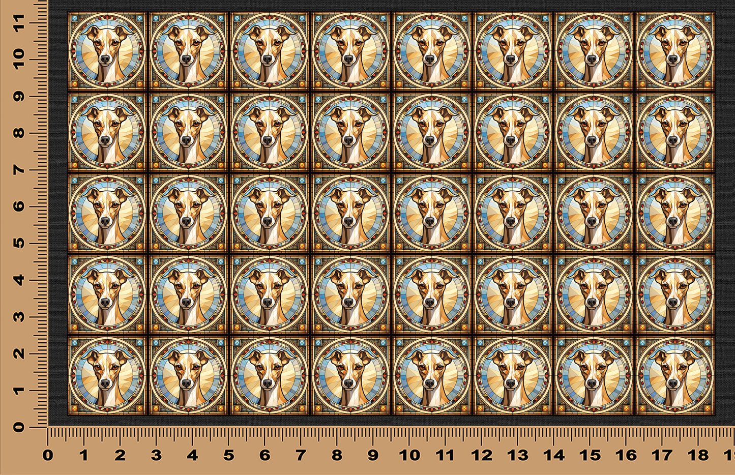 DecoCraft - Scenic Elevated Texture Tiles - Italian Greyhound