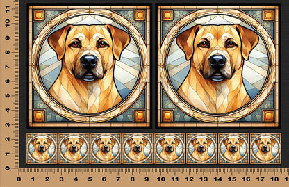 DecoCraft - Scenic Elevated Texture Tiles - Golden Labrador