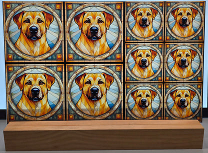 DecoCraft - Scenic Elevated Texture Tiles - Golden Labrador