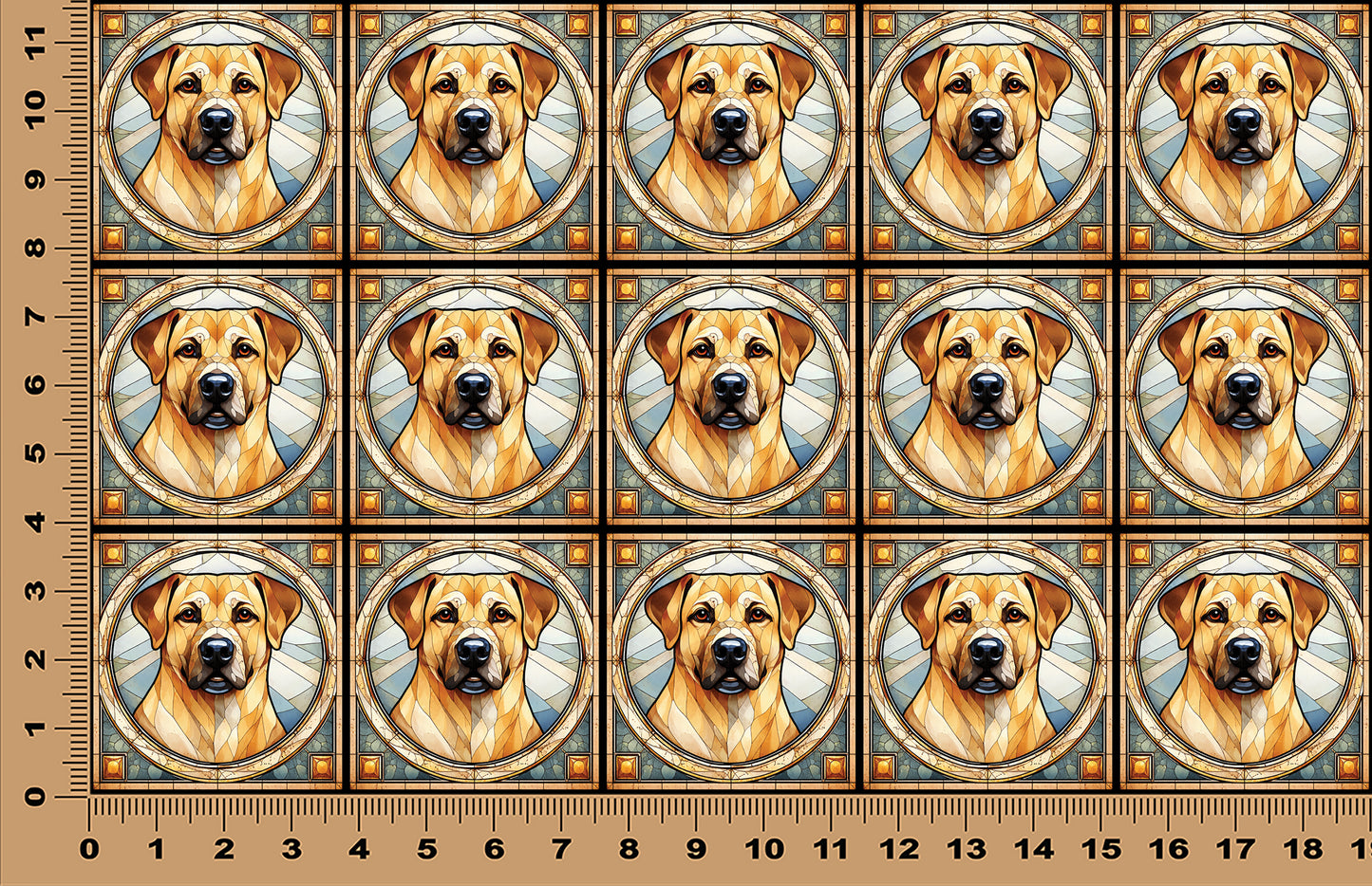 DecoCraft - Scenic Elevated Texture Tiles - Golden Labrador