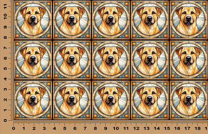 DecoCraft - Scenic Elevated Texture Tiles - Golden Labrador