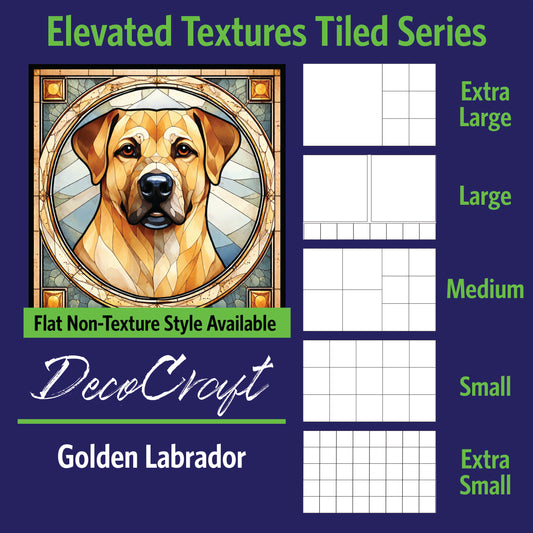 DecoCraft - Scenic Elevated Texture Tiles - Golden Labrador