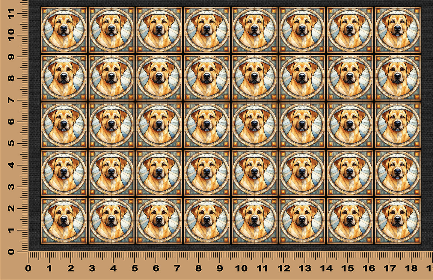 DecoCraft - Scenic Elevated Texture Tiles - Golden Labrador
