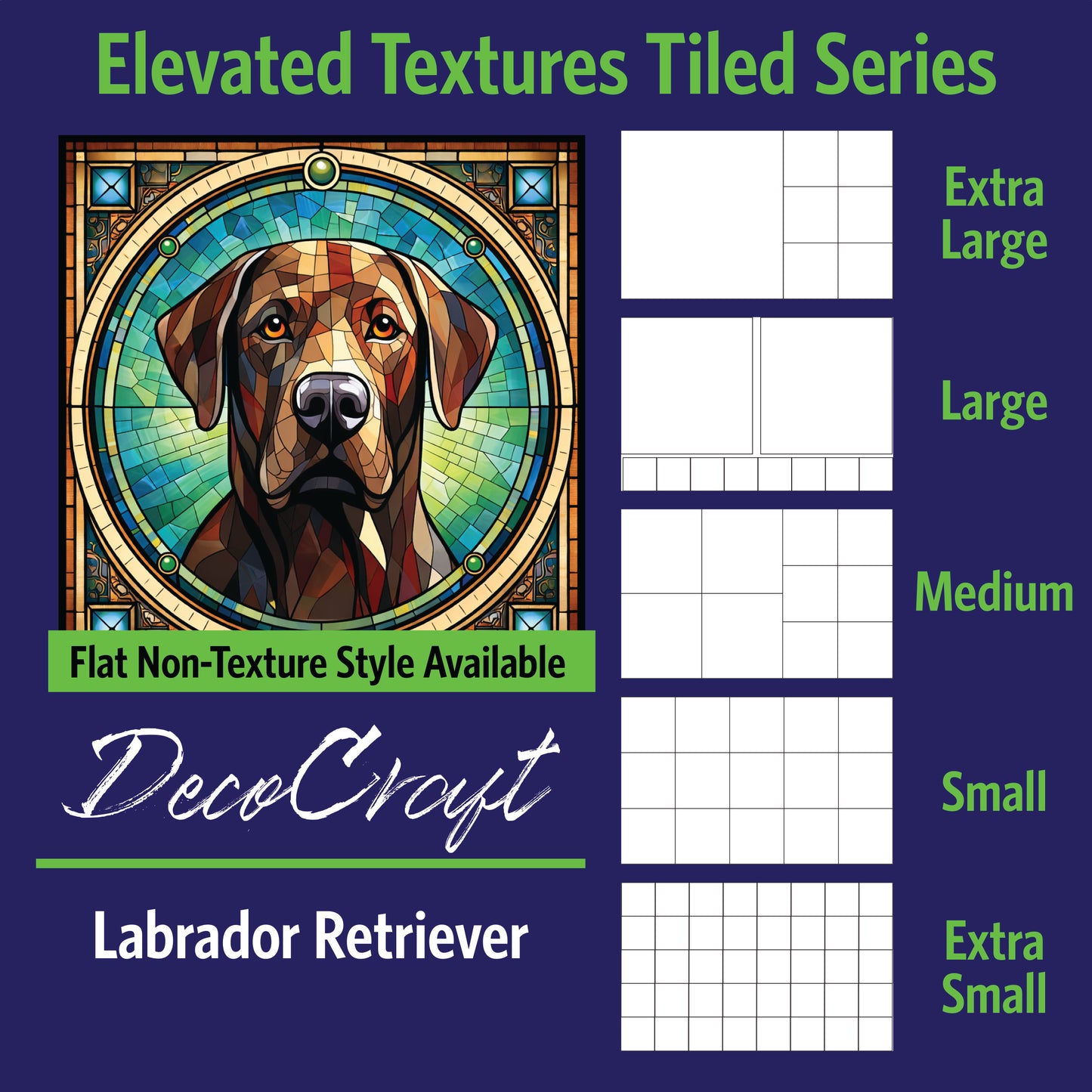 DecoCraft - Scenic Elevated Texture Tiles - Labrador Retriever