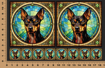 DecoCraft - Scenic Elevated Texture Tiles - Miniature Pinscher