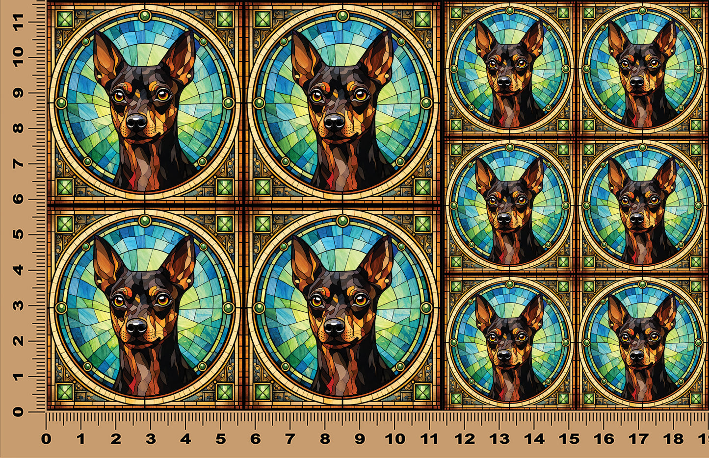 DecoCraft - Scenic Elevated Texture Tiles - Miniature Pinscher