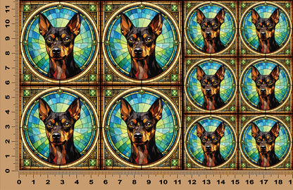 DecoCraft - Scenic Elevated Texture Tiles - Miniature Pinscher