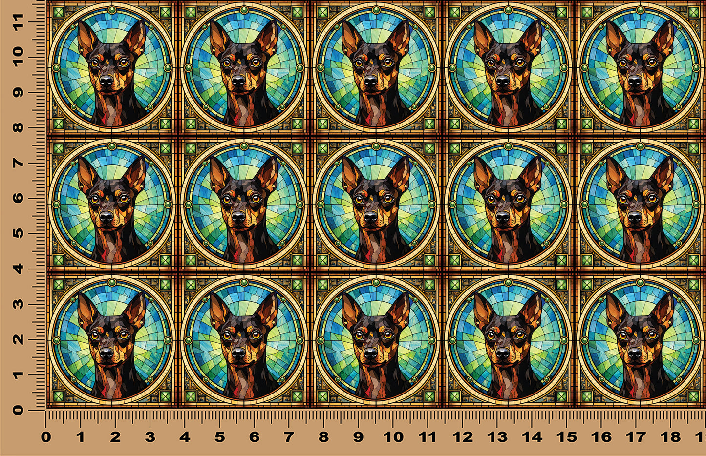DecoCraft - Scenic Elevated Texture Tiles - Miniature Pinscher