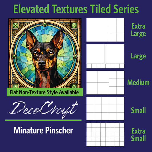 DecoCraft - Scenic Elevated Texture Tiles - Miniature Pinscher
