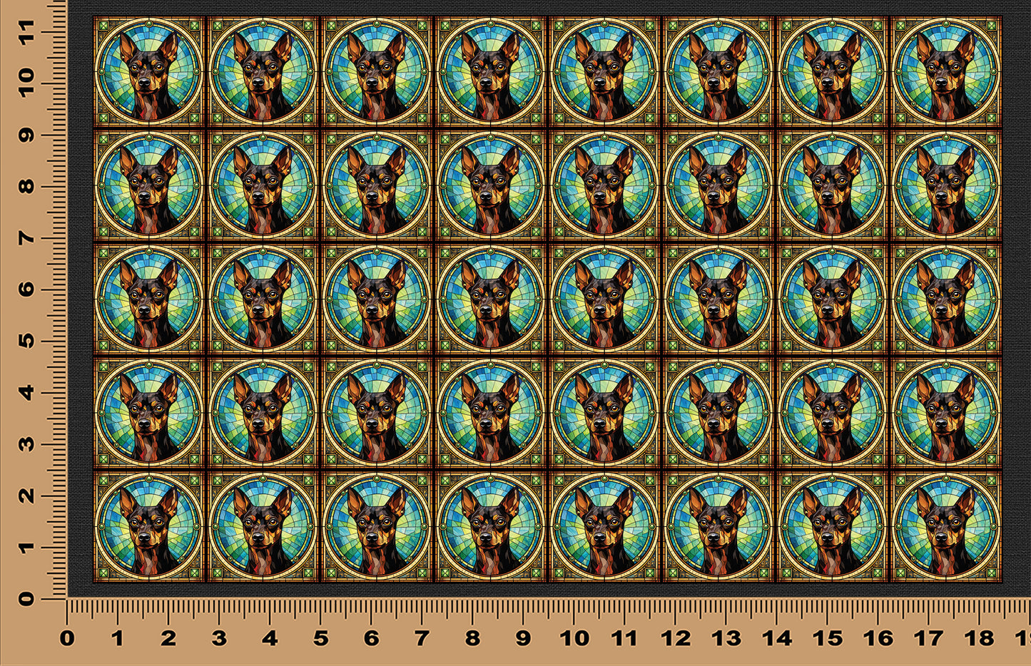 DecoCraft - Scenic Elevated Texture Tiles - Miniature Pinscher