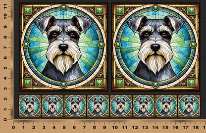 DecoCraft - Scenic Elevated Texture Tiles - Miniature Schnauzer