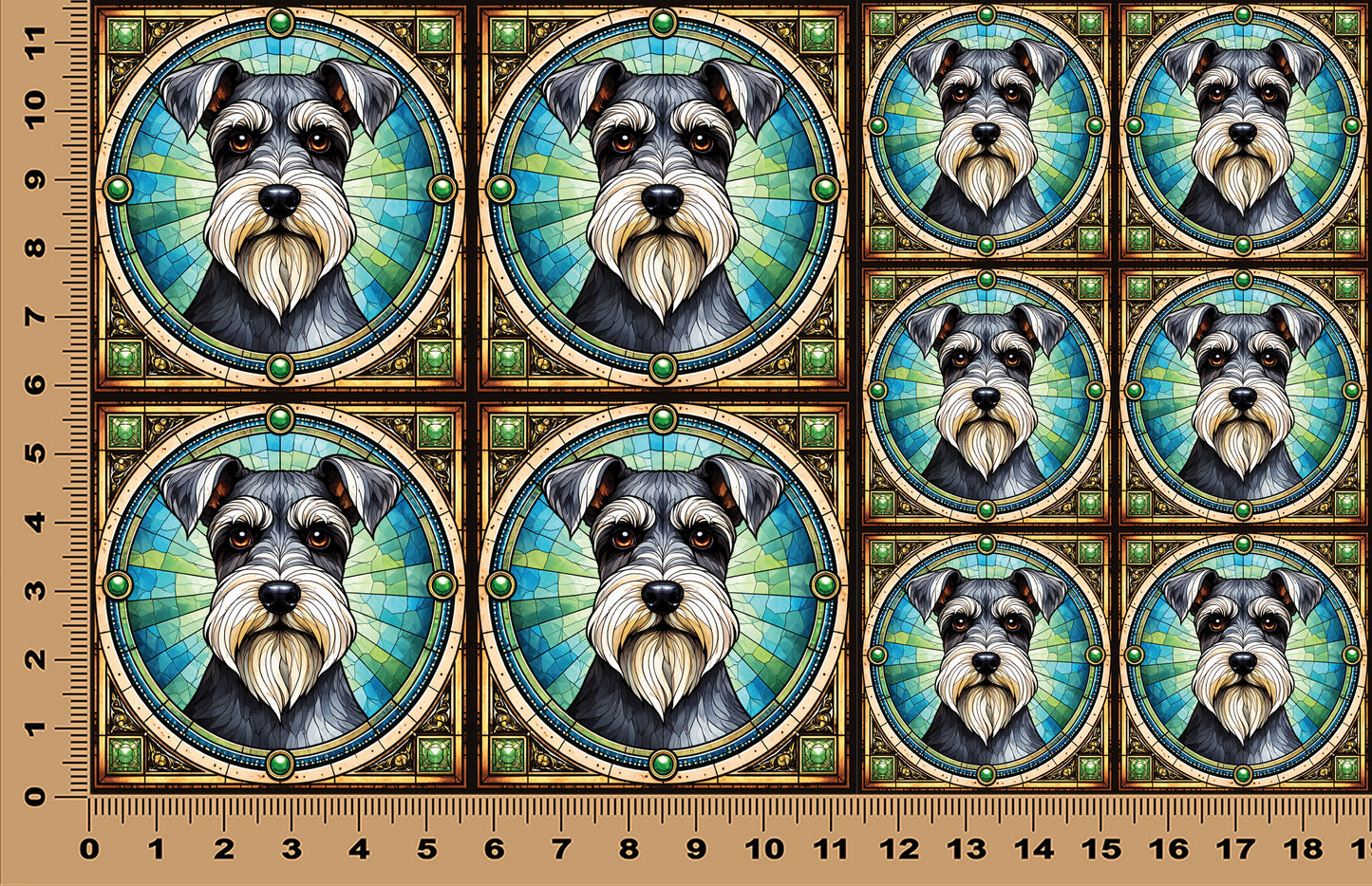 DecoCraft - Scenic Elevated Texture Tiles - Miniature Schnauzer