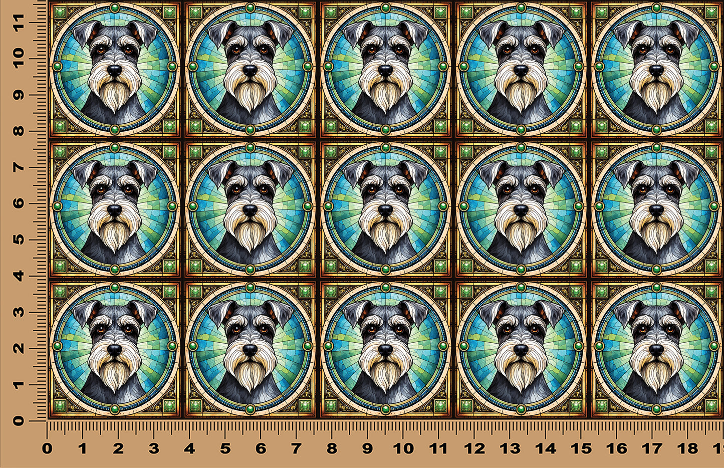 DecoCraft - Scenic Elevated Texture Tiles - Miniature Schnauzer