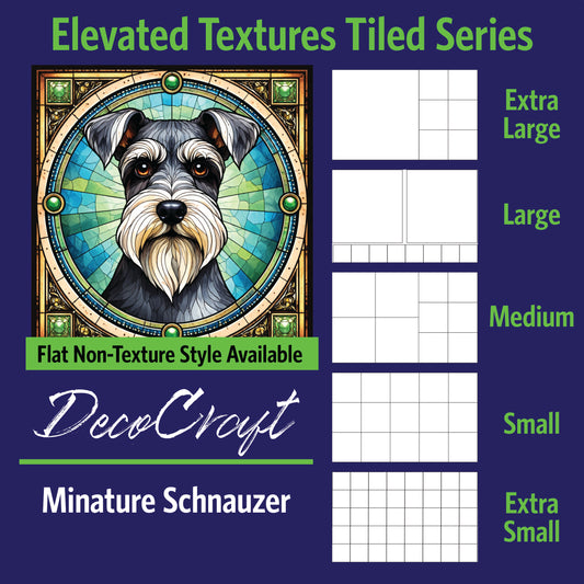 DecoCraft - Scenic Elevated Texture Tiles - Miniature Schnauzer