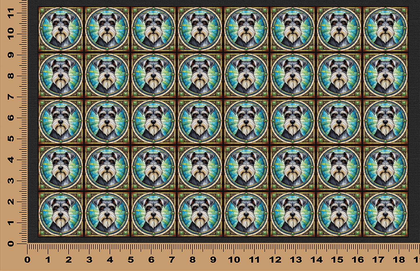 DecoCraft - Scenic Elevated Texture Tiles - Miniature Schnauzer