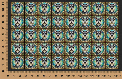 DecoCraft - Scenic Elevated Texture Tiles - Miniature Schnauzer