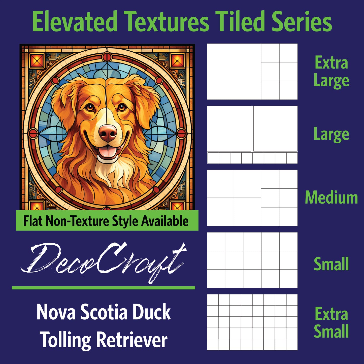 DecoCraft - Scenic Elevated Texture Tiles - Nova Scotia Duck Tolling Retriever