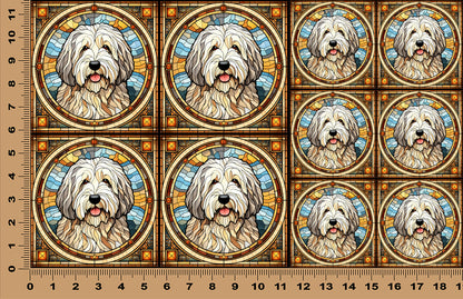 DecoCraft - Scenic Elevated Texture Tiles - Old English Sheepdog