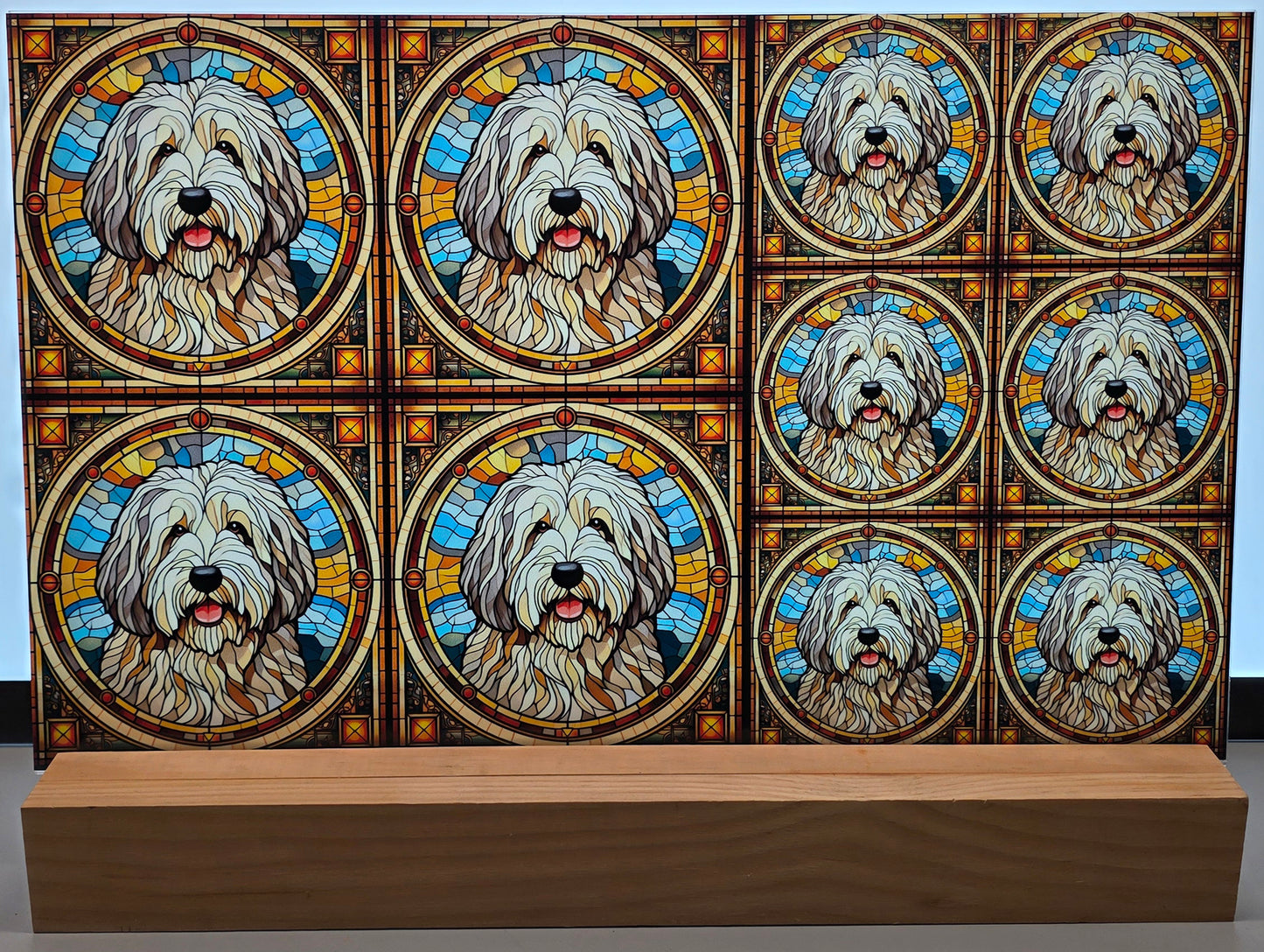 DecoCraft - Scenic Elevated Texture Tiles - Old English Sheepdog