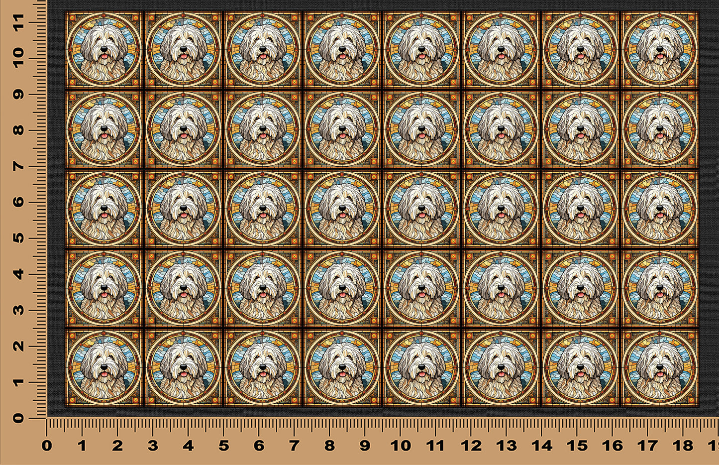 DecoCraft - Scenic Elevated Texture Tiles - Old English Sheepdog