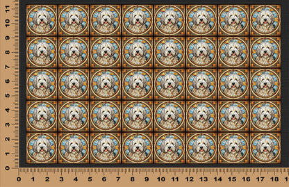 DecoCraft - Scenic Elevated Texture Tiles - Old English Sheepdog