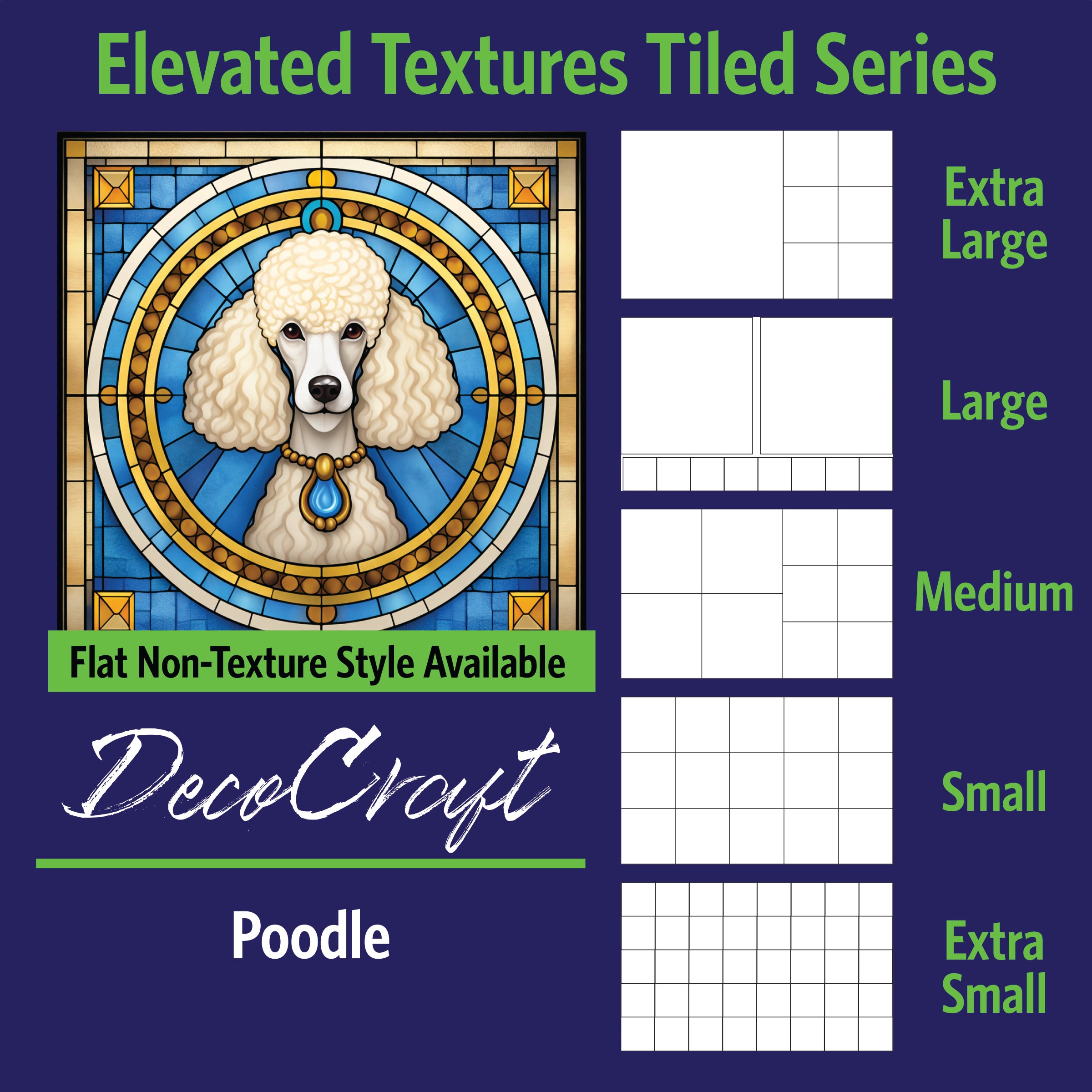 DecoCraft - Scenic Elevated Texture Tiles - Poodle – H & H Creations