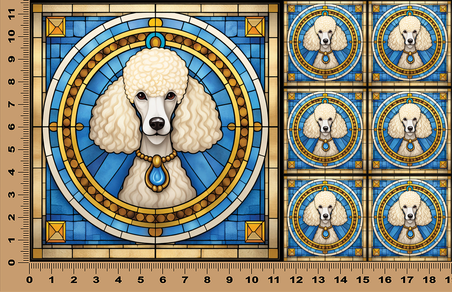 DecoCraft - Scenic Elevated Texture Tiles - Poodle