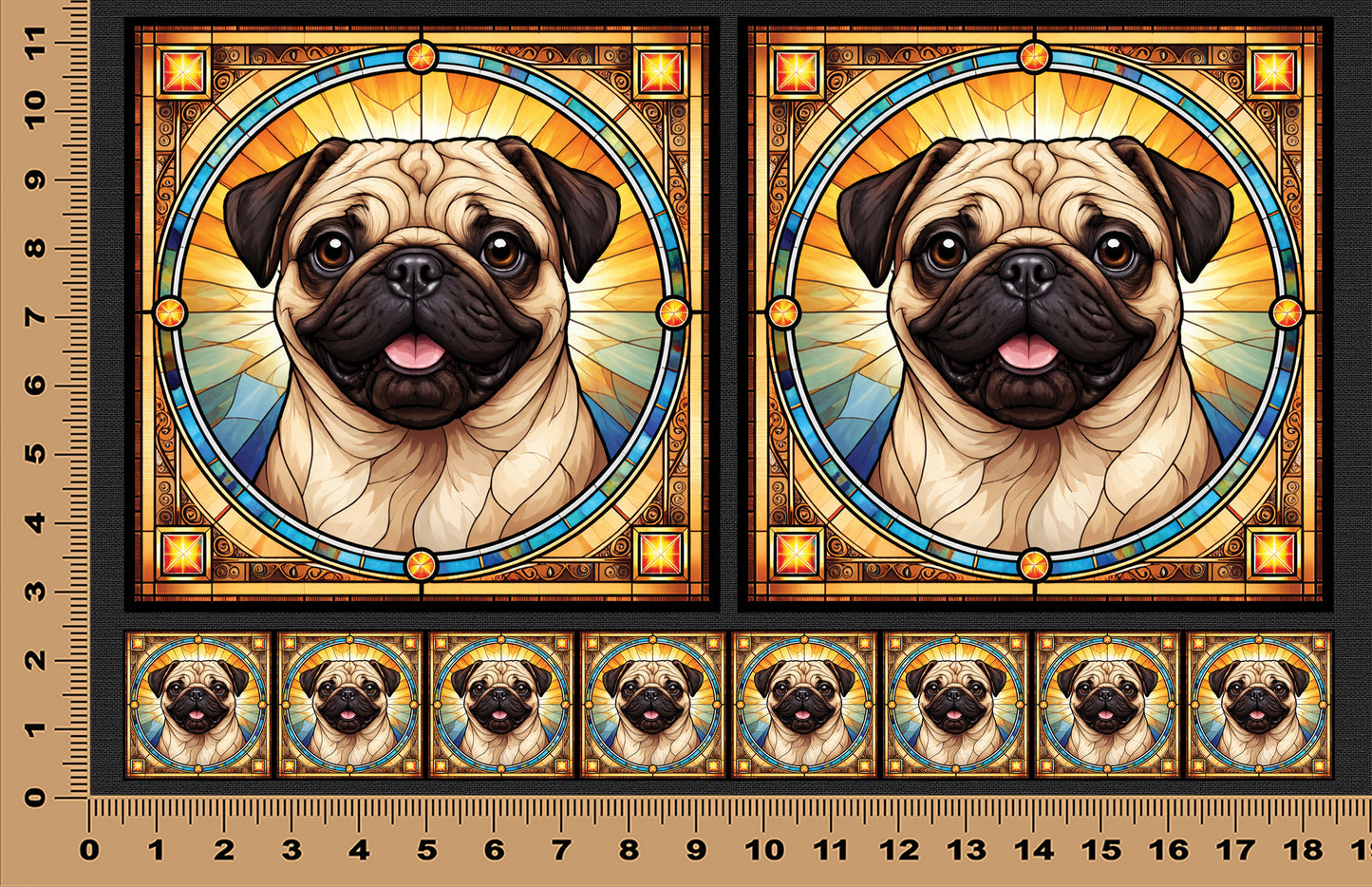 DecoCraft - Scenic Elevated Texture Tiles - Pug