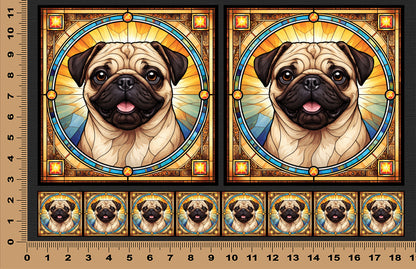 DecoCraft - Scenic Elevated Texture Tiles - Pug