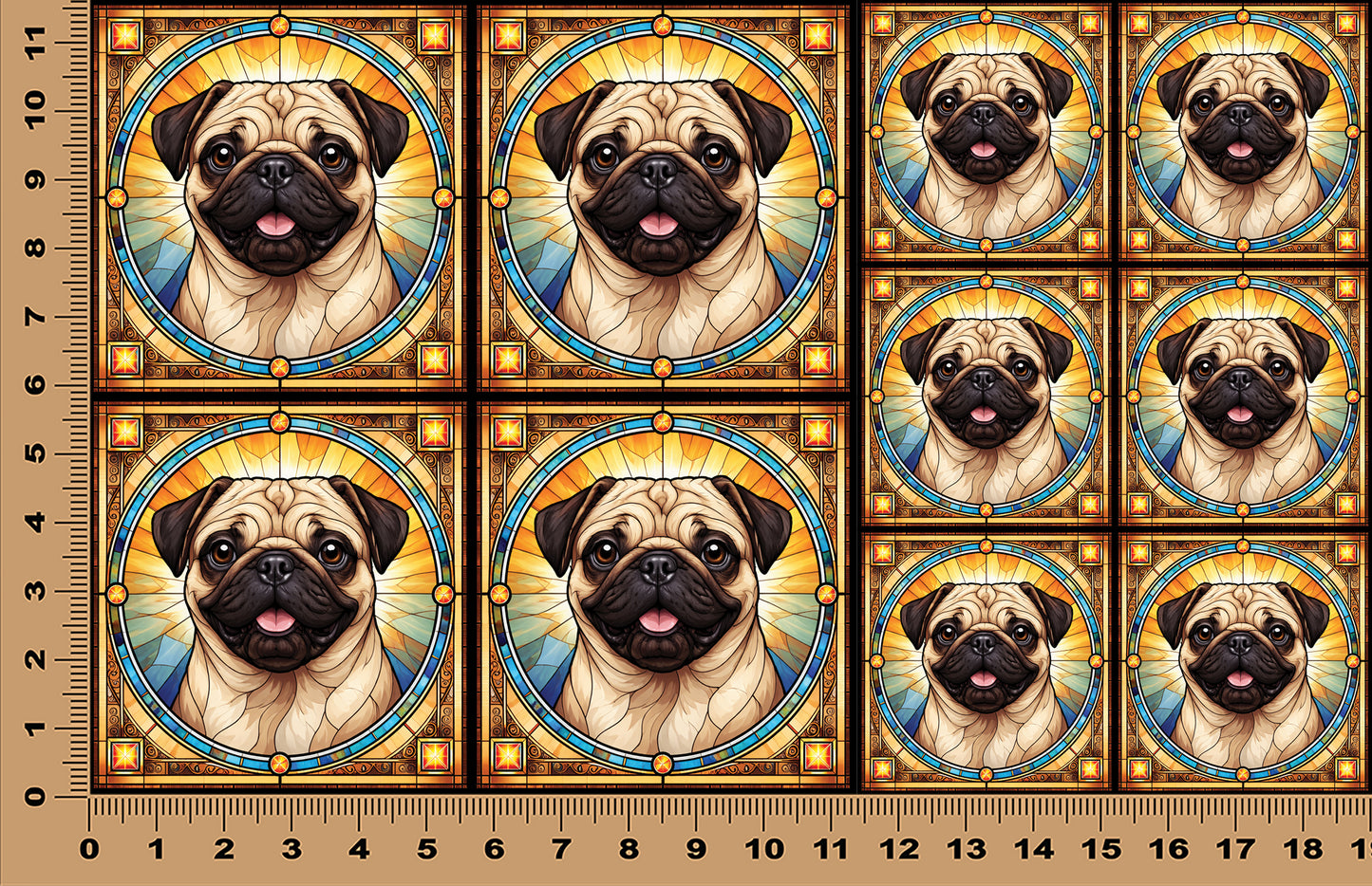 DecoCraft - Scenic Elevated Texture Tiles - Pug