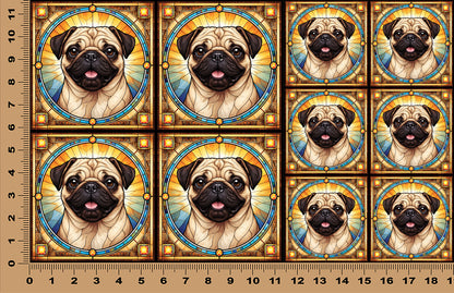 DecoCraft - Scenic Elevated Texture Tiles - Pug