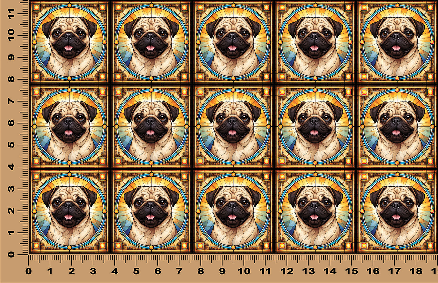 DecoCraft - Scenic Elevated Texture Tiles - Pug