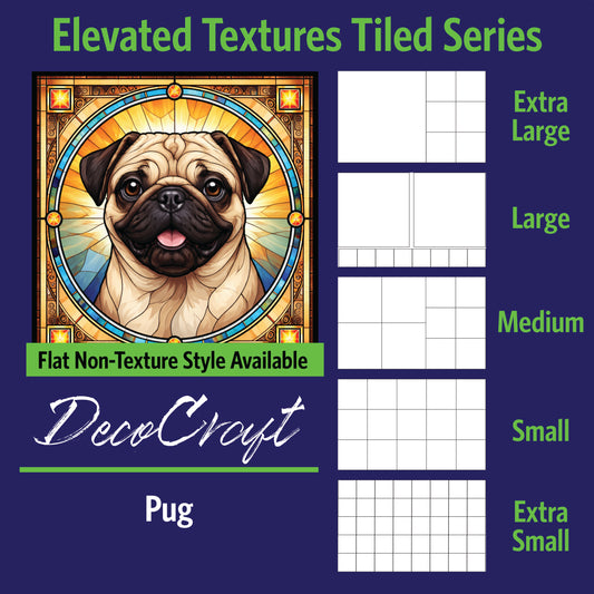 DecoCraft - Scenic Elevated Texture Tiles - Pug
