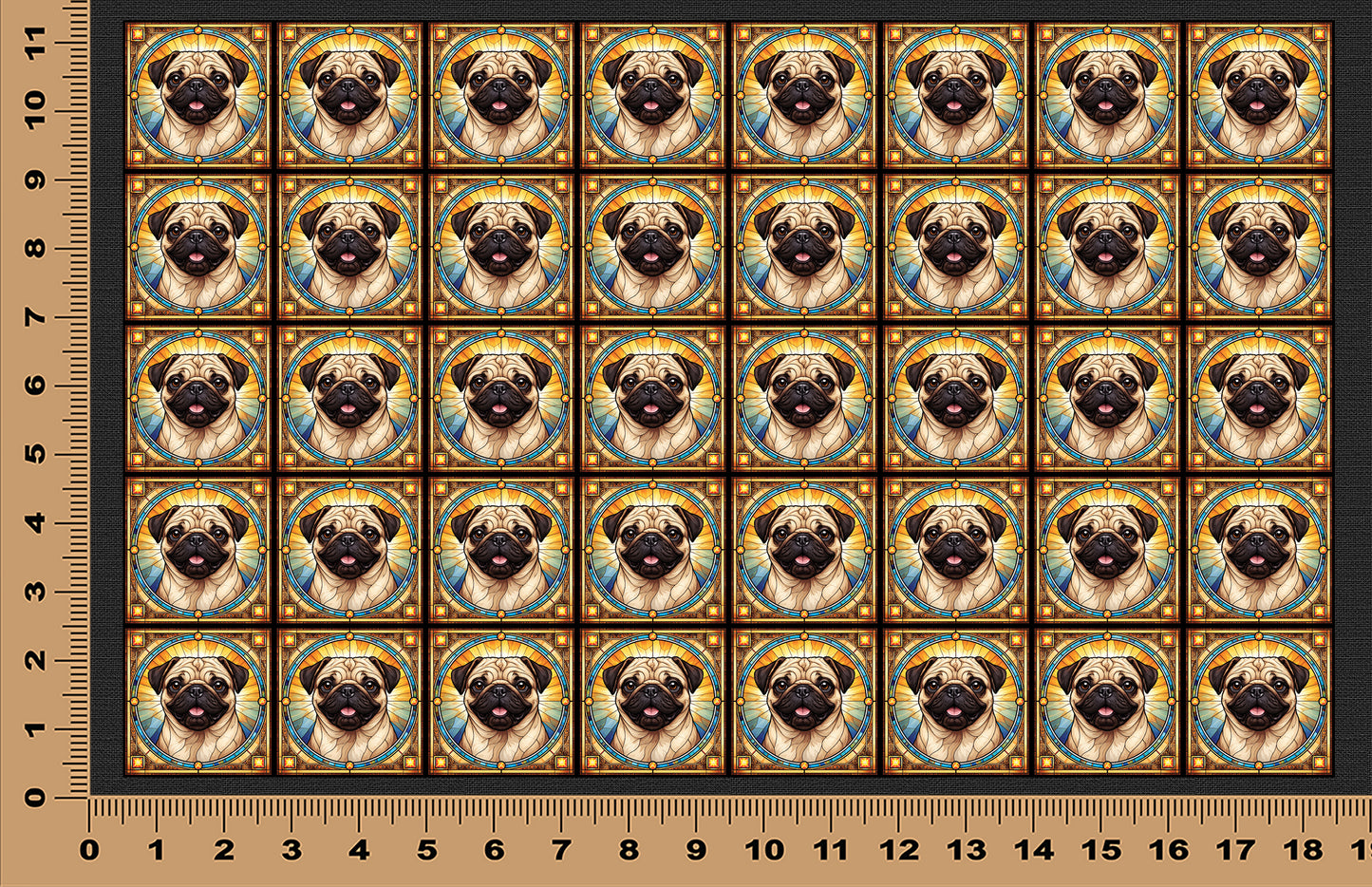 DecoCraft - Scenic Elevated Texture Tiles - Pug