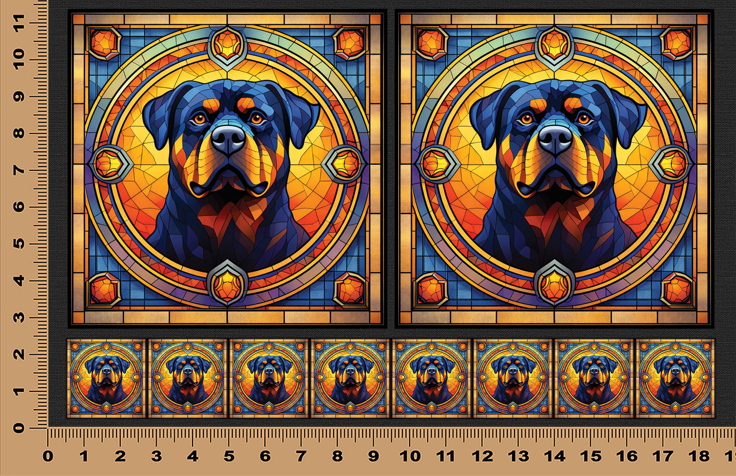 DecoCraft - Scenic Elevated Texture Tiles - Rottweiler
