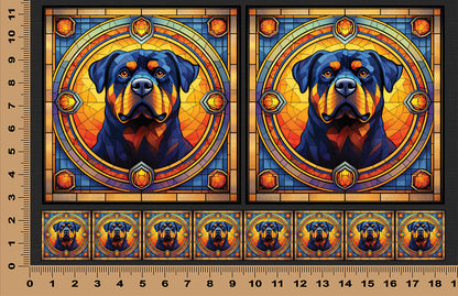 DecoCraft - Scenic Elevated Texture Tiles - Rottweiler