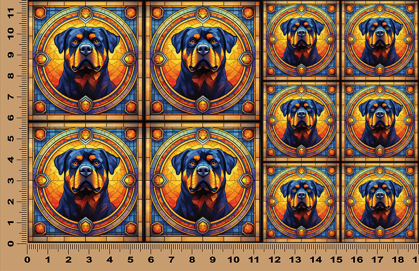 DecoCraft - Scenic Elevated Texture Tiles - Rottweiler