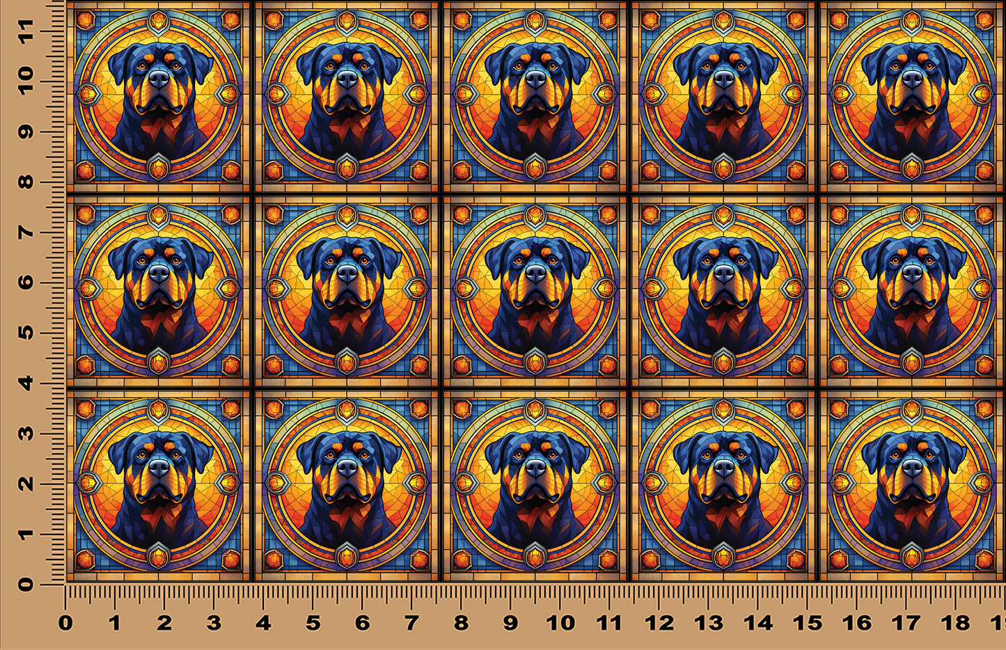 DecoCraft - Scenic Elevated Texture Tiles - Rottweiler