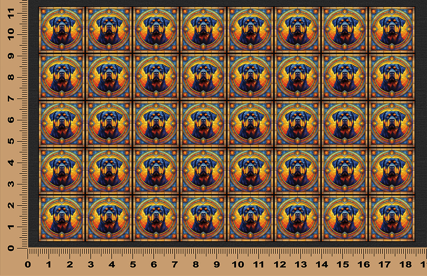 DecoCraft - Scenic Elevated Texture Tiles - Rottweiler